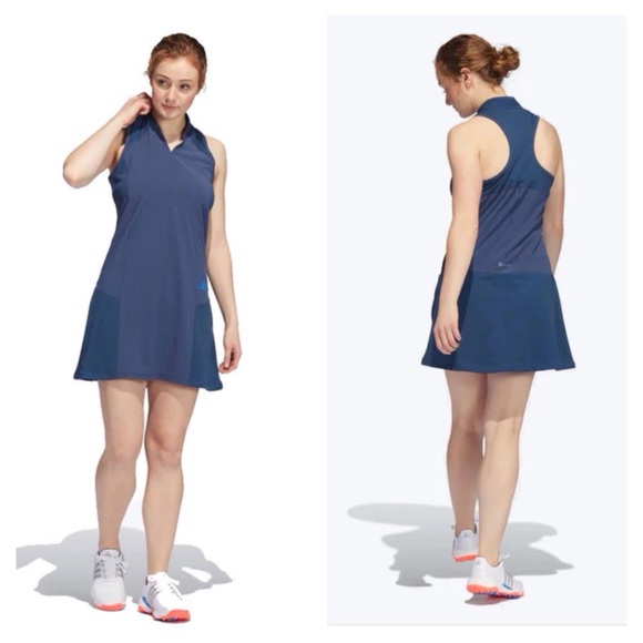 Adidas Heat.rdy Y Tennis‎ Dress Blue Racerback Activewear Women's Size XL - NEW - Picture 1 of 8